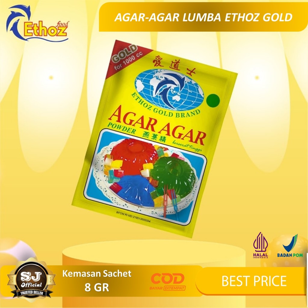 

ETHOZ AGAR-AGAR Lumba Gold Plain 8gr - BEST SELLER