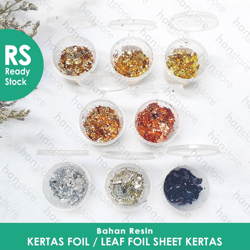 RS Kertas Foil Emas Gold Leaf Foil Sheet Kertas Prada aksesories resin