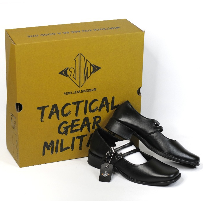 Sepatu PDH Paskibra Putri wanita hitam sepatu ringan wanita