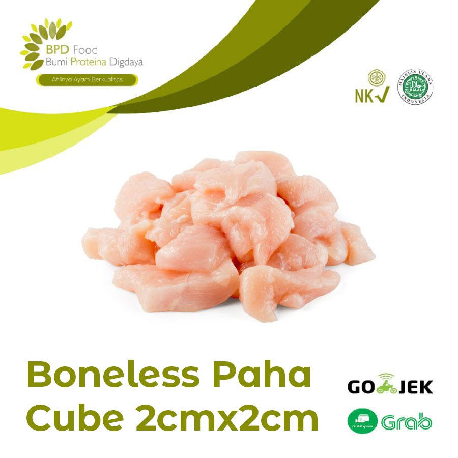 

BONELESS PAHA CUBE 2X2 1KG HALAL PREMIUM