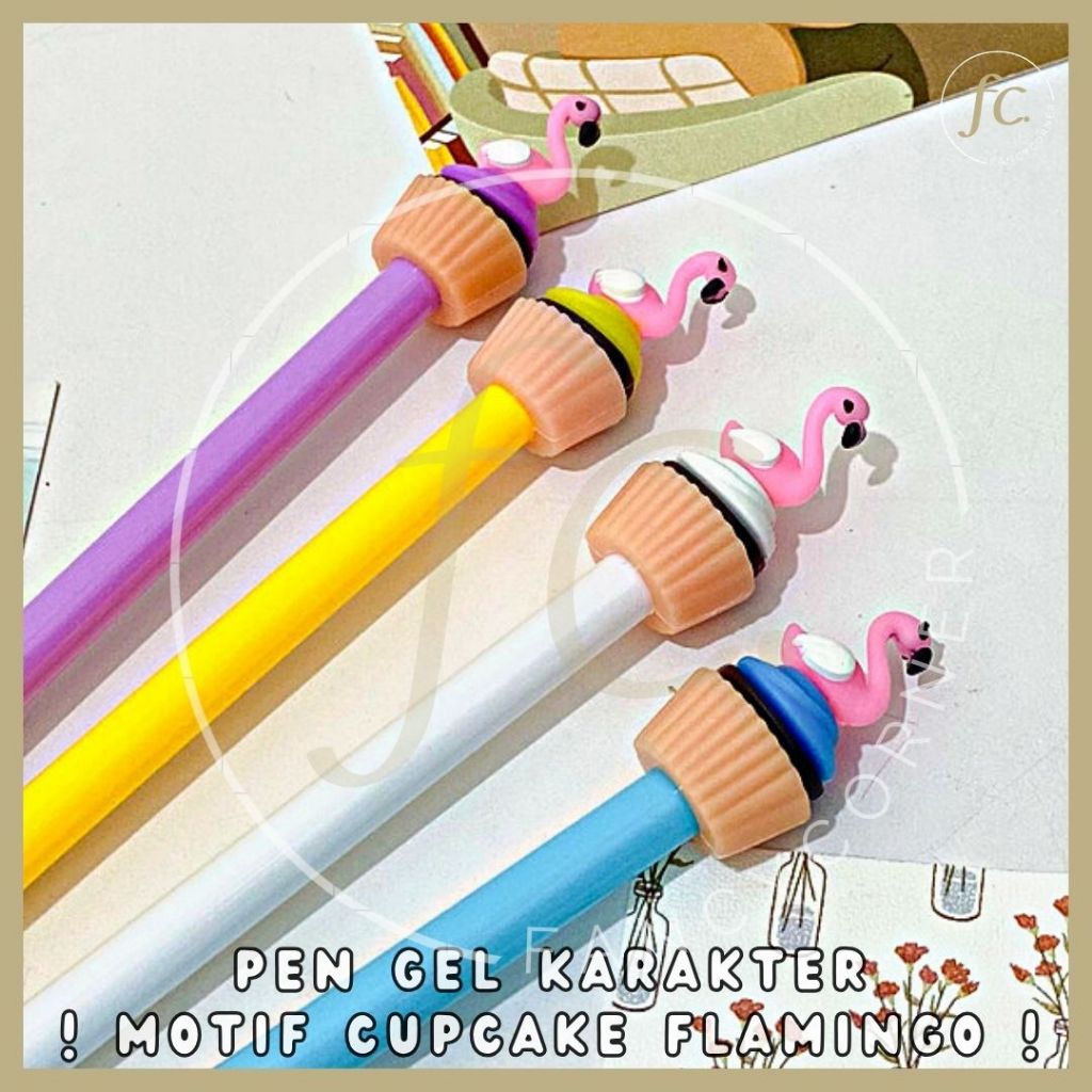 

Pen Gel / Pulpen Tinta / Bolpen Hitam Motif Karakter Pen Gel Kue Cupcake Mini Burung Flamingo Flaminggo Bird Pink PGK-1071 Warna Pastel Hampers Bingkisan Kado Hadiah Ulang Tahun ATK Alat Tulis Sekolah Anak Harga Grosir Ready COD