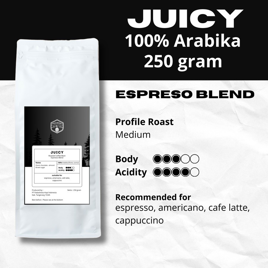 

JUICY - Premium Blend Roasted Beans 250gr