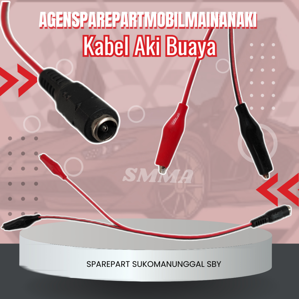 SMMA || KABEL AKI KONEKTOR CAS ADAPTOR CHARGER KABEL AKI BUAYA MOBIL MAINAN AKI ANAK
