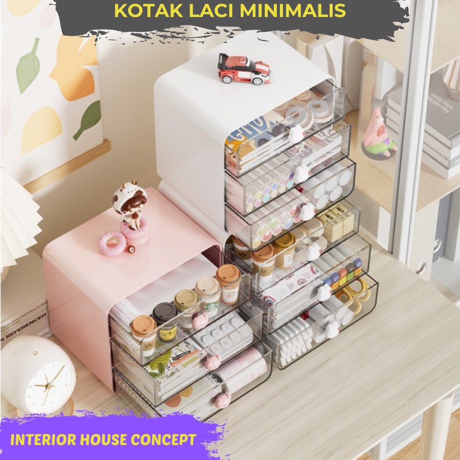 Kotak Laci Susun Minimalis Tempat Penyimpanan Serbaguna Kotak Laci