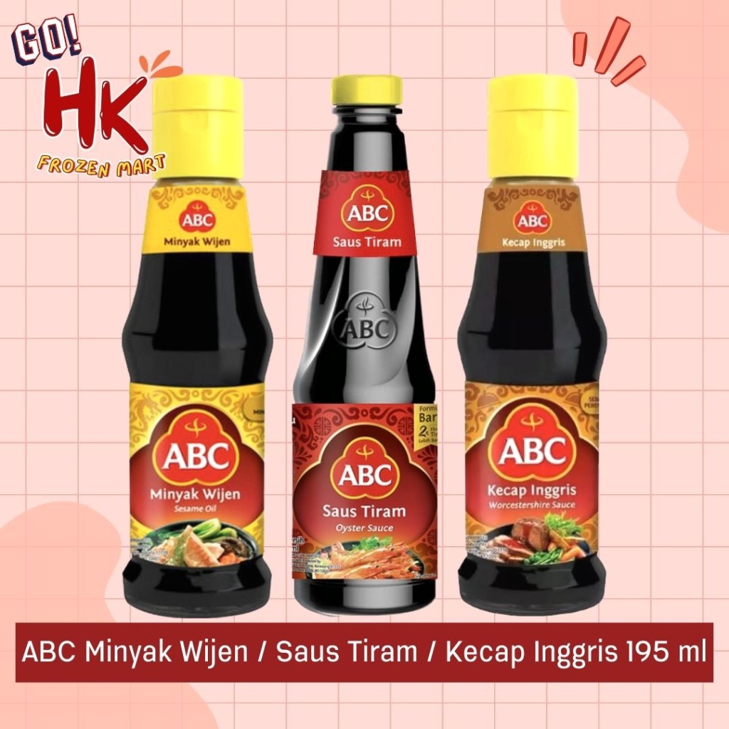 

ABC Minyak Wijen / Saus Tiram / Kecap Inggris 195ml HALAL | sesame oil oyster sauce HK Frozen Mart