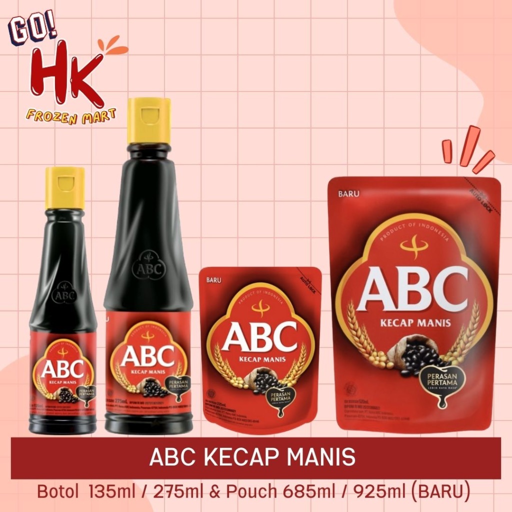 

ABC Kecap Manis 135ml 275ml refill pouch 685ml 925ml Baru | bango indofood HK Frozen Mart