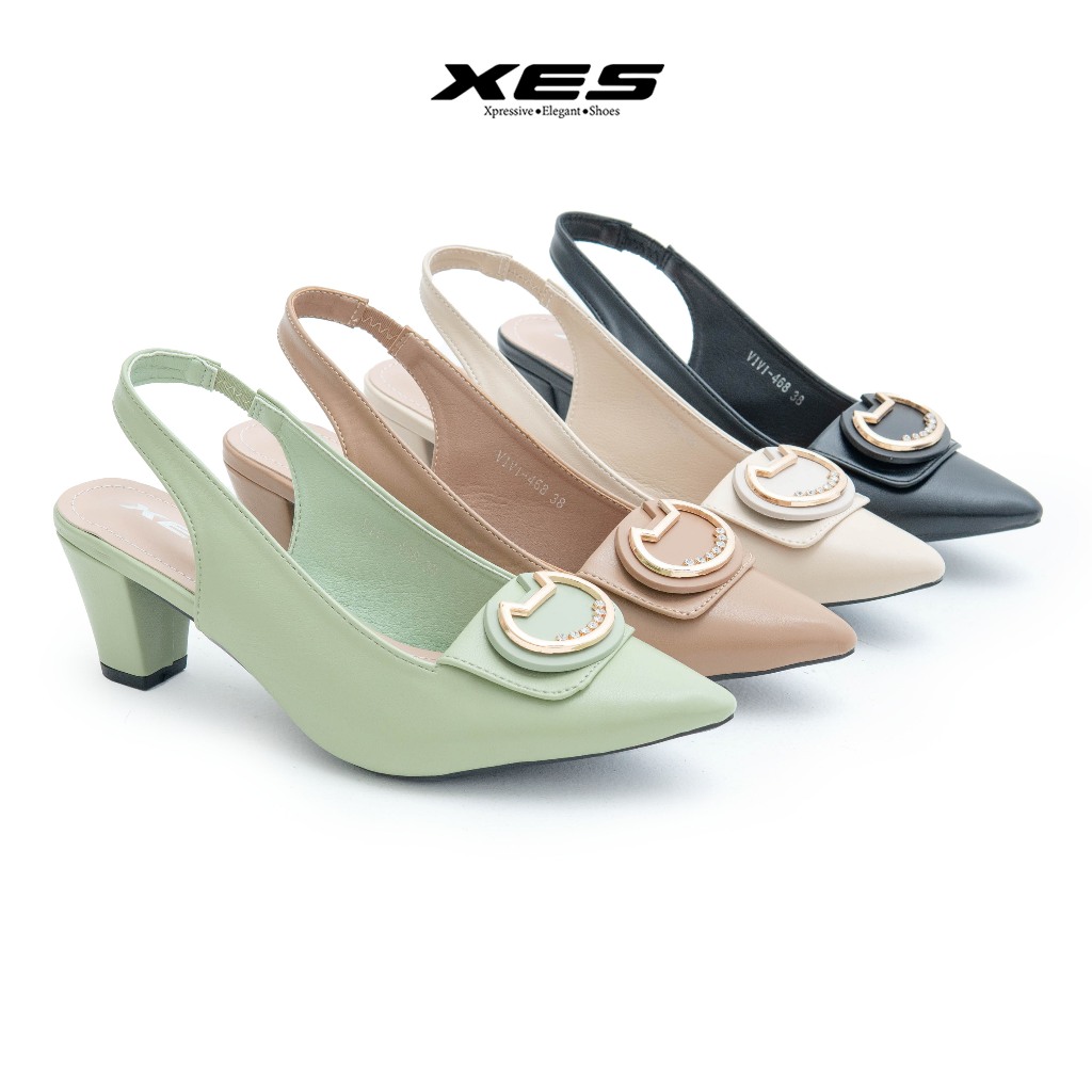 XES VIVI-468 Sepatu Wanita Heels 4cm Chuncky Heels [DC]