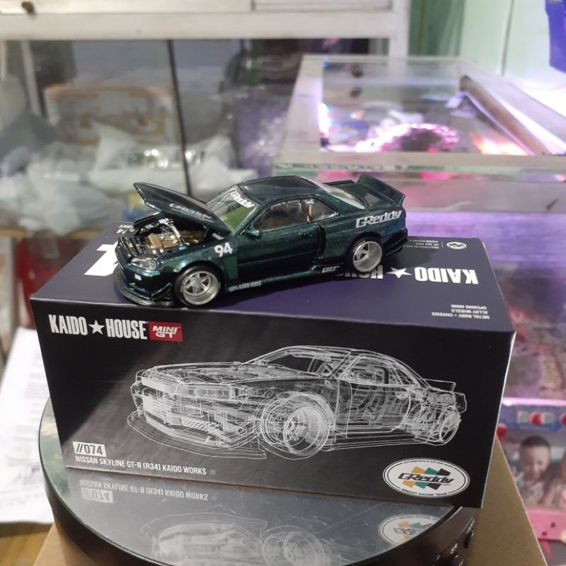 Kaido★House Mini GT Nissan Skyline GT-R R34 kaido works greddy