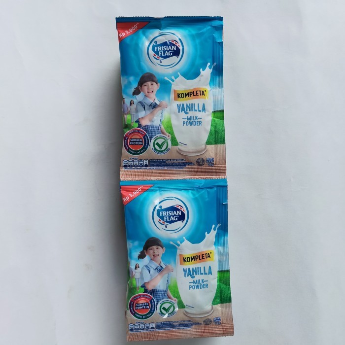 

FRISIAN FLAG BUBUK KOMPLETA VANILA MILK POWDER SUSU BENDERA 30 GRAM RENTENG ISI 10