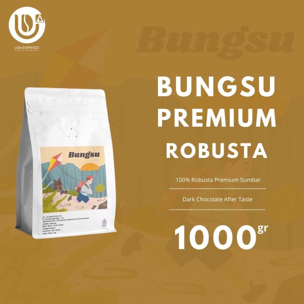 

Biji Kopi Bungsu Premium Robusta 1000g