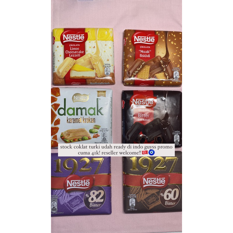 

NESTLE COKLAT TURKEY VARIAN LENGKAP DARK CHOCO