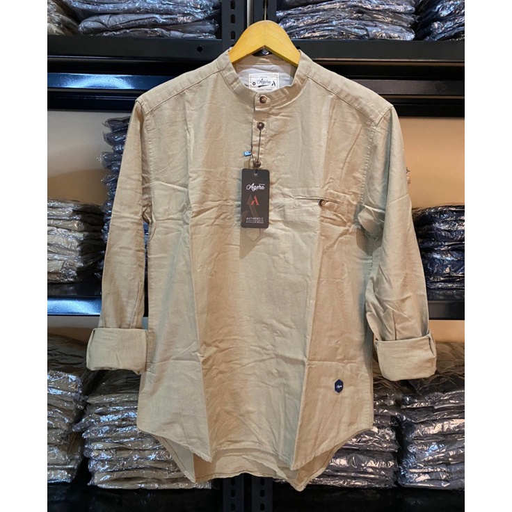 KODE PFX473 BEST SELLER baju muslim kemko kemeja semi koko pria dewasa lengan panjang harley rabbani