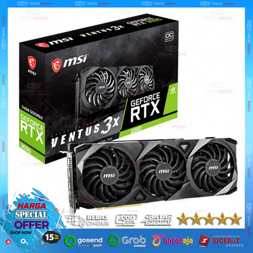 VGA Geforce 24G Ventus OC 3X / VGA MSI RTX 3090 Ventus 3X 24G OC