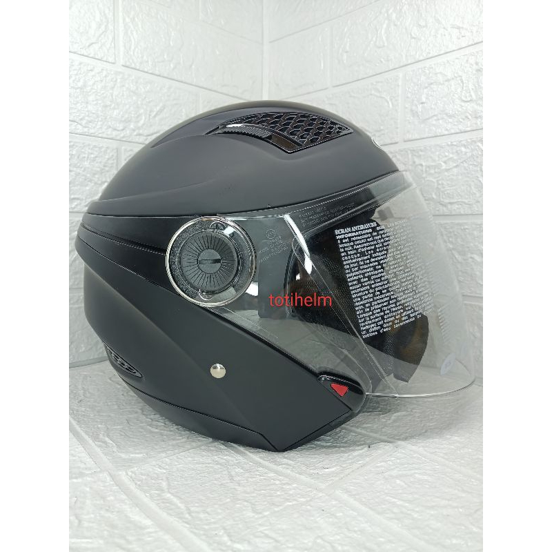 Helm half face Zeus doble visor