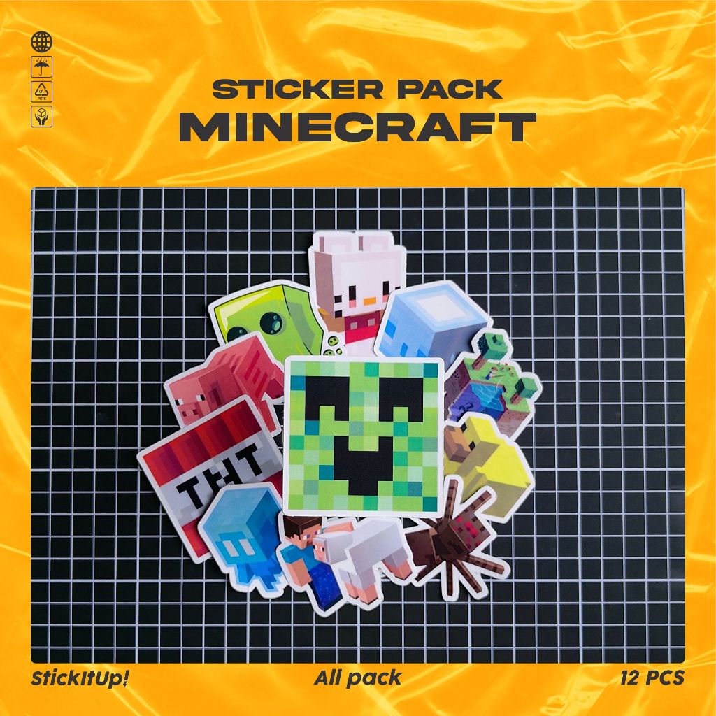 

COD✨ StickItUp Stiker Pack Stiker Minecraft Lucu Colorfull Keren Untuk Koper Laptop Skateboard