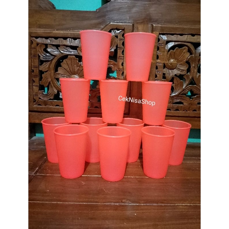 (12Pcs) Gelas Plastik Tinggi Duralex Cangkir Plastik Duralex / Gelas Hajatan / Cangkir plastik 1lusi