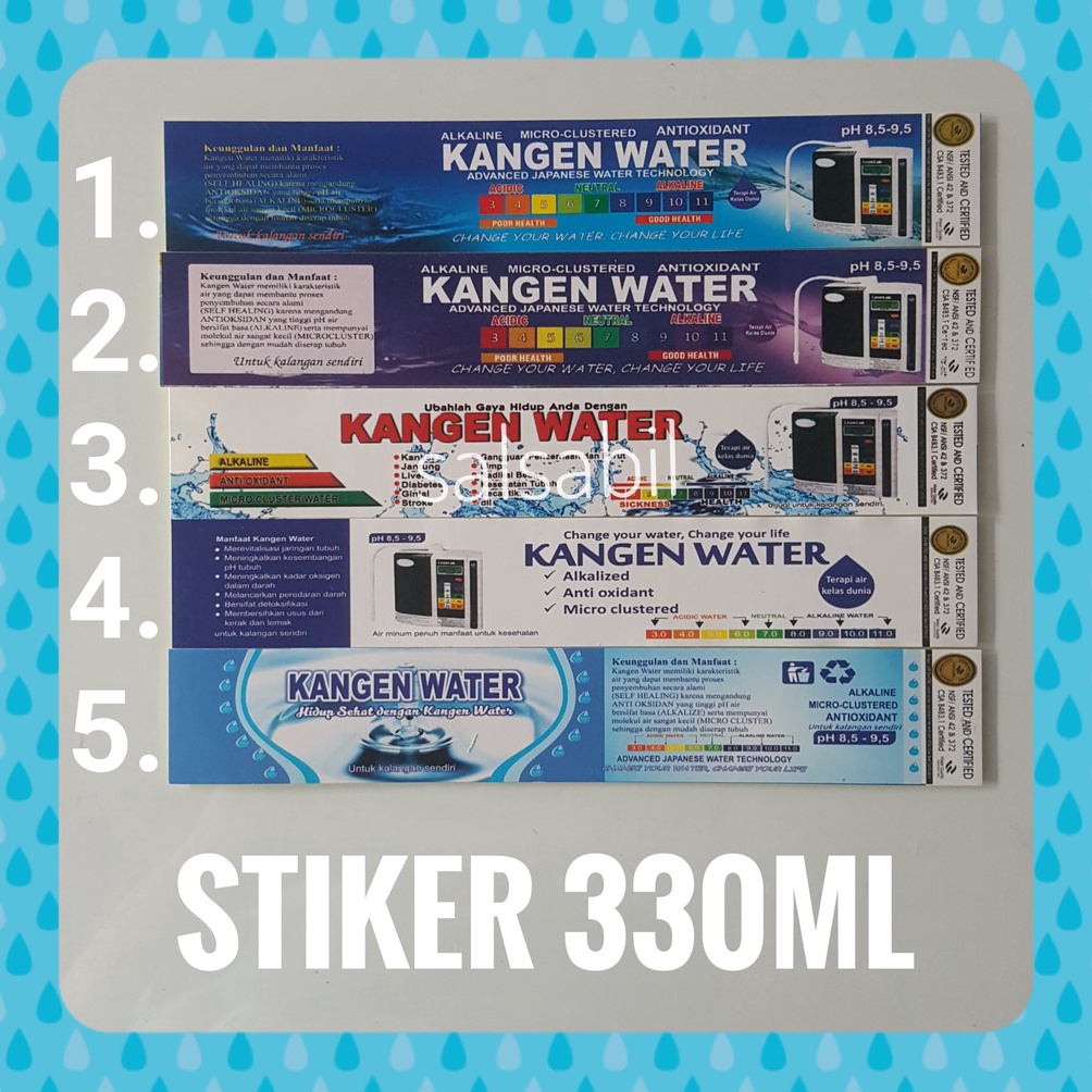 

Laris Stiker kangen water 330ml SST