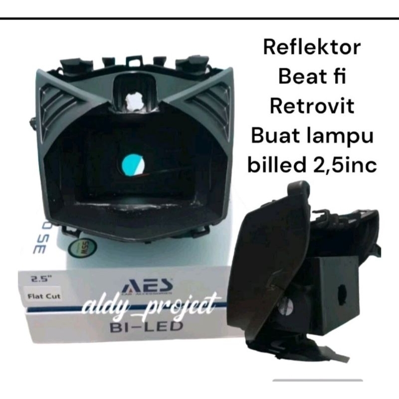 Batok Reflektor Retrofit Lampu Bi Led 2.5 inc Beat fi 2012 2015 retrofit beat fi esp tinggal pasang
