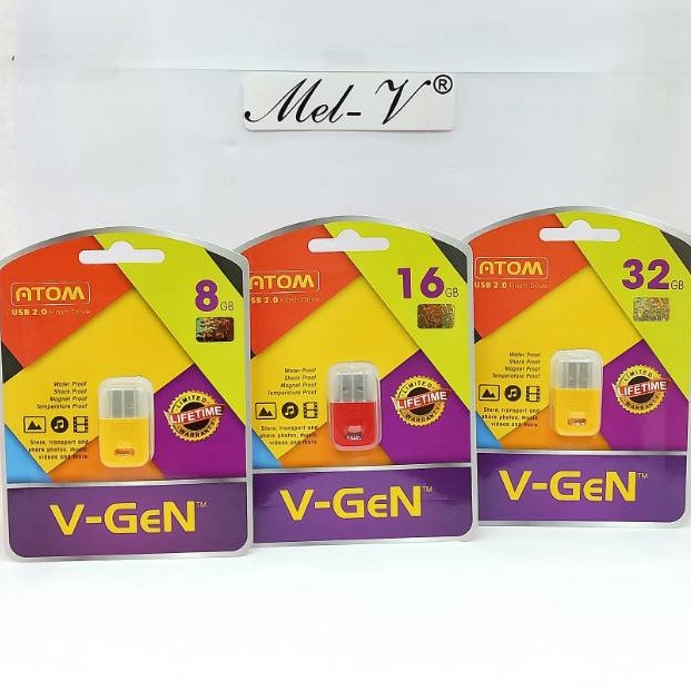 Seller.. V-Gen Flashdisk Atom 8GB 16GB 32GB V-Gen / USB Flash disk V Gen Atom Original G0S