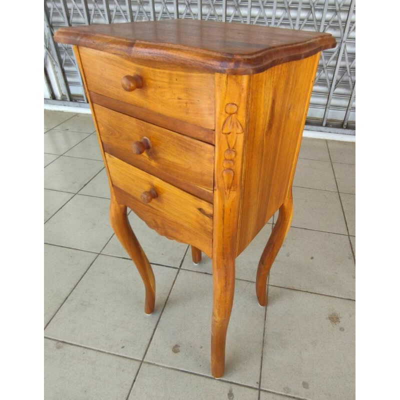 nakas cempolong kayu jati bulat/kotak