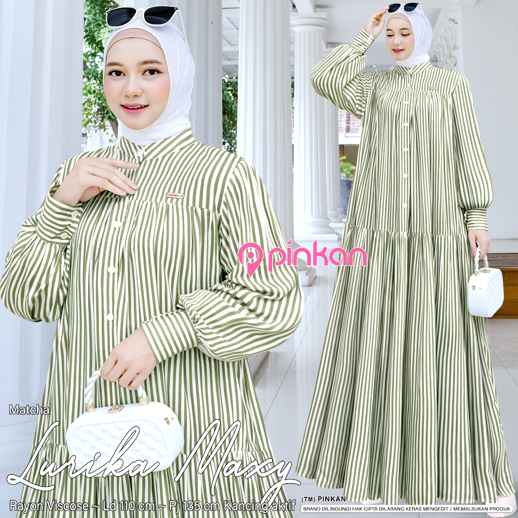 LURIKA MAXY DRESS RAYON VISCOSE BUSUI FRIENDLY BY PINKAN