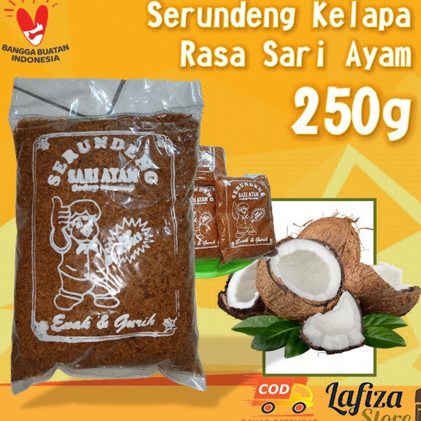 

[☀K1➢] Serundeng Kelapa Original Kemasan 250g - Serundeng Kelapa Asli Sari Ayam - BISA COD - Serundeng kelapa Ciamis - Serundeng Enak - Makanan Siap Saji enak - Makanan Pendamping Nasi Hangat Fast On