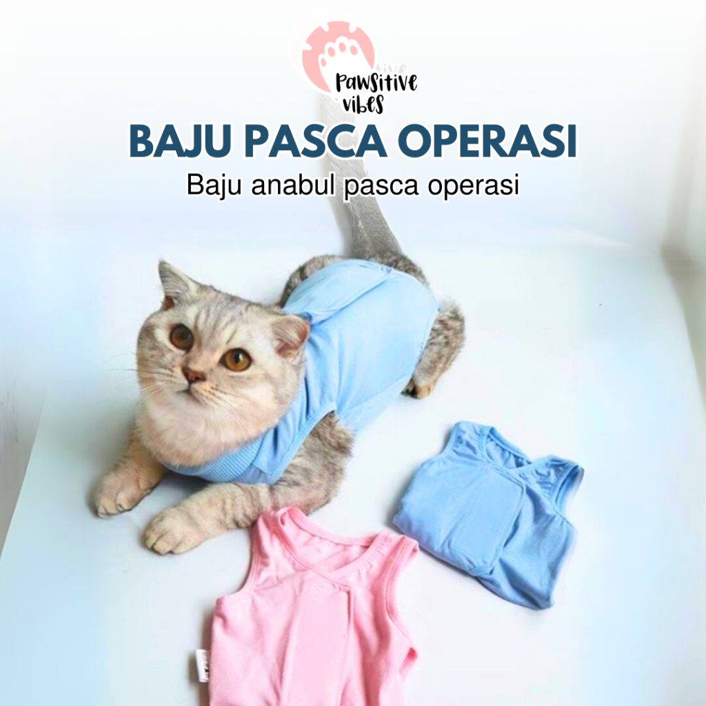 BAJU KUCING ANJING UNTUK RECOVERY / BAJU STERIL KUCING / BAJU PASCA OPERASI UNTUK KUCING ANJING BAJU