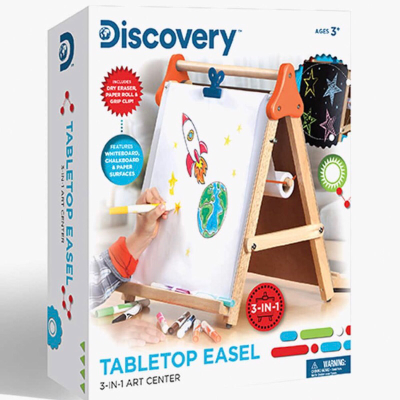 

Discovery Wood Easel Tabletop 3 in 1 Art Center