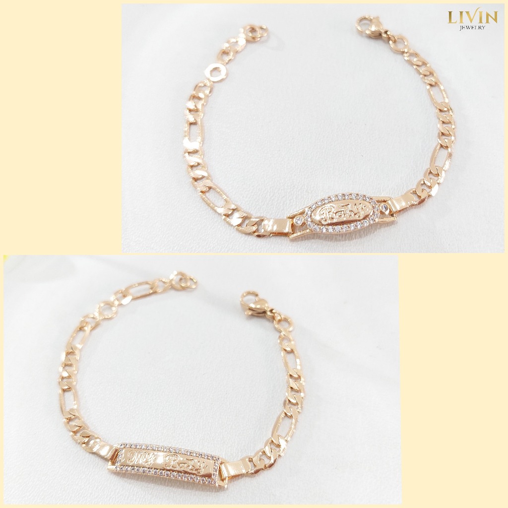 Gelang Tangan Anak GTX 189 - Gelang Tangan Bayi Balita Xuping Lapis Emas
