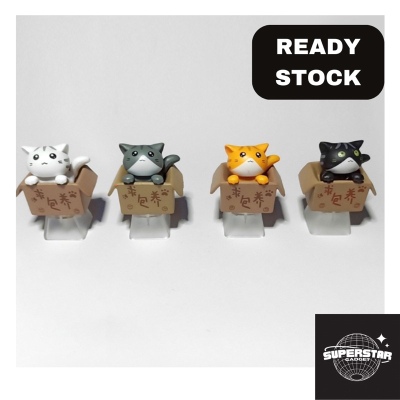 Keycaps mechanical keyboard cat cute, keycaps keyboard kucing lucu