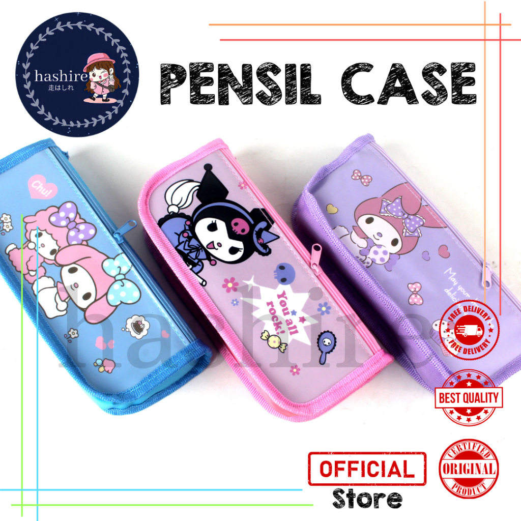 

kotak Pensil Kain Resleting SANRIO 5290 / Tempat Pensil No Spons
