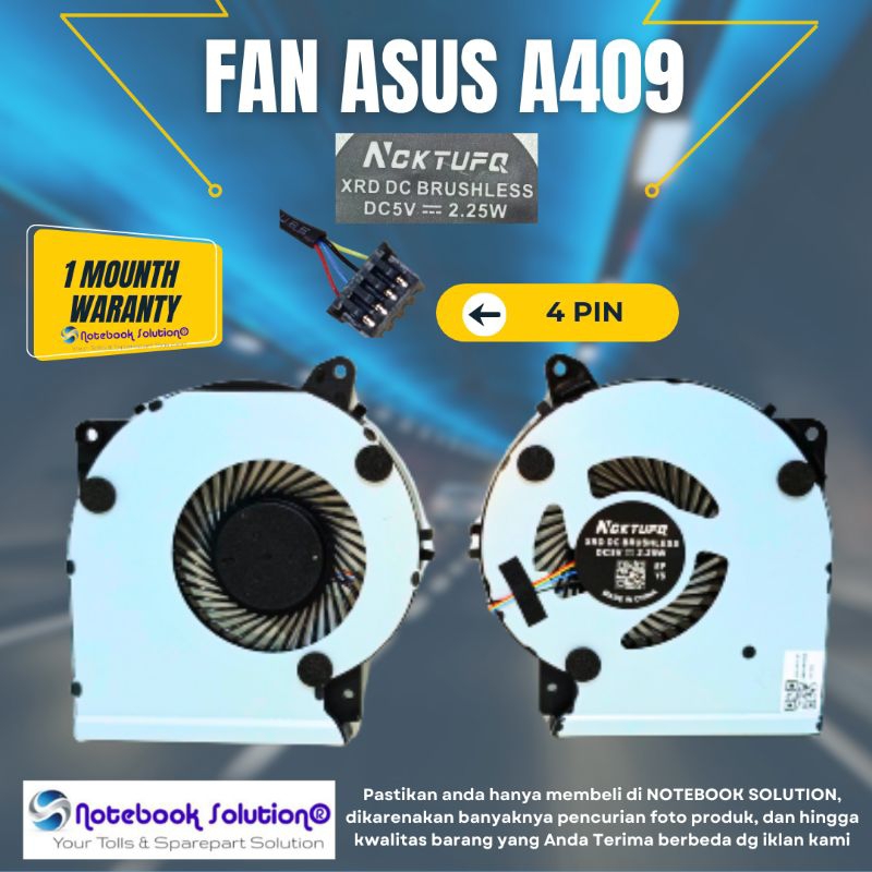 KIPAS FAN ASUS A409 A409F A409UA X409 X409F X409FJ X409FA FL8700