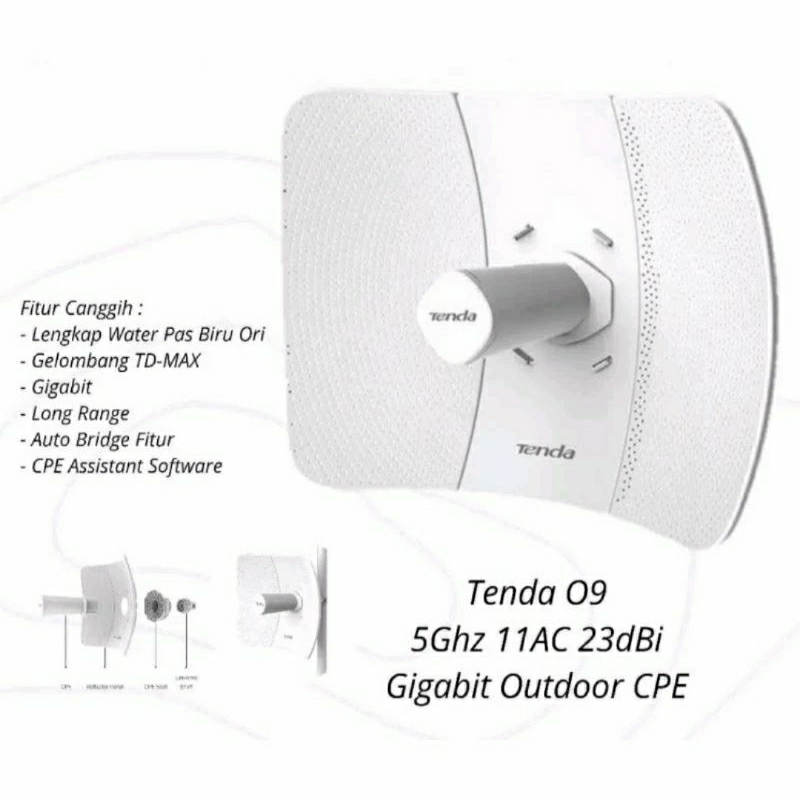 Tenda 09 Tenda 09 5GHz 11ac 23dBi Gigabit Outdoor CPE