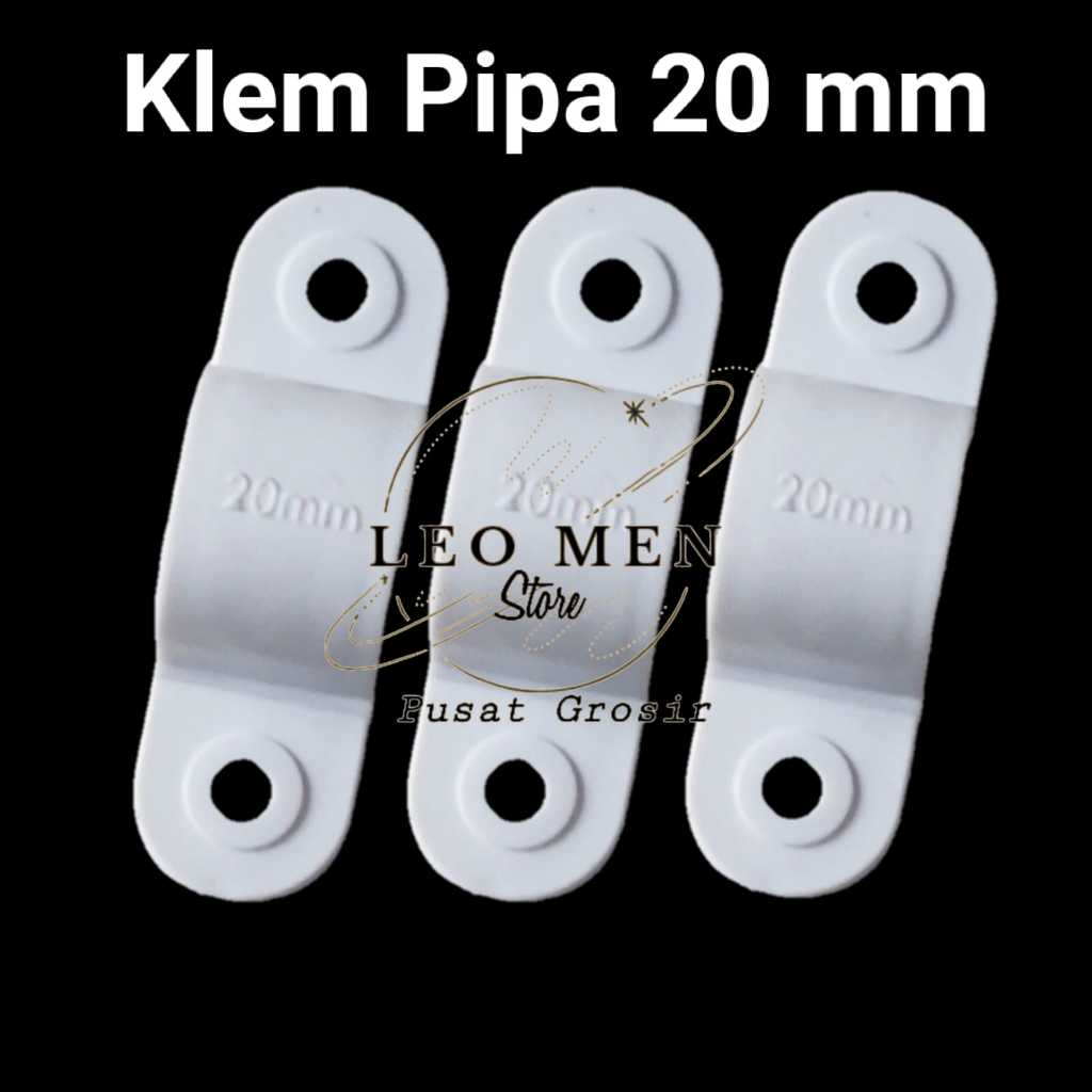 Klem Pipa 20 mm~Klem Pipa Listrik 20 mm~Klem Pipa Universal 20 mm~20 mm~PVC