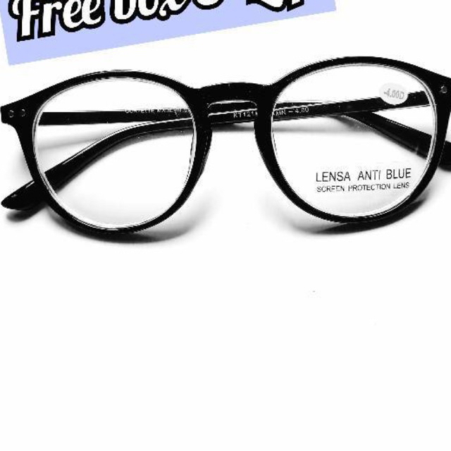 Kacamata minus anti radiasi bentuk oval