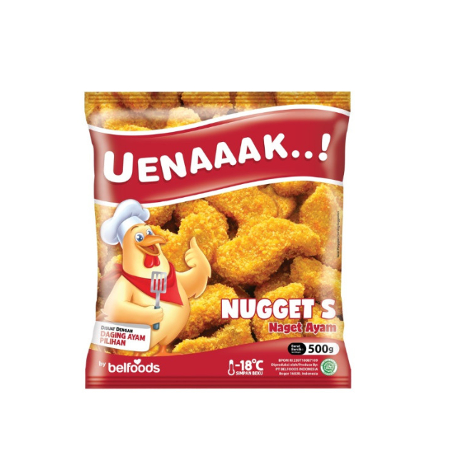 

Belfoods Uenaaak Chicken Nugget S 500 Gram Naget Ayam