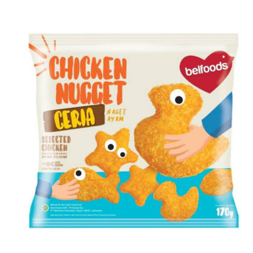 

Belfoods Chicken Nugget Ceria 170 Gram Naget Ayam