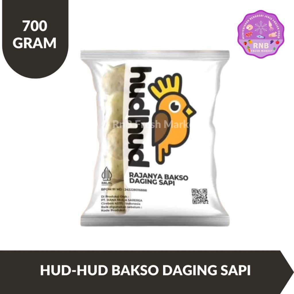 

Hud-Hud Bakso Daging Sapi Netto 700 Gram