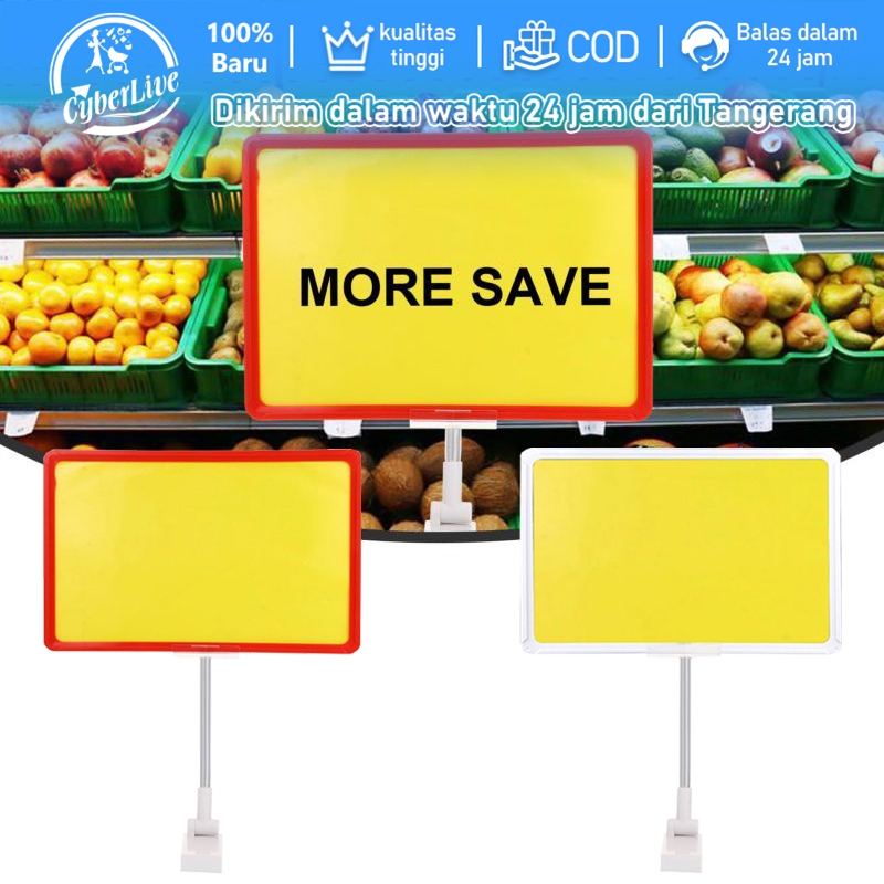 

A4 Frame Display Dengan Base Magnet Stand Promosi Toko Price Tag Display Holder