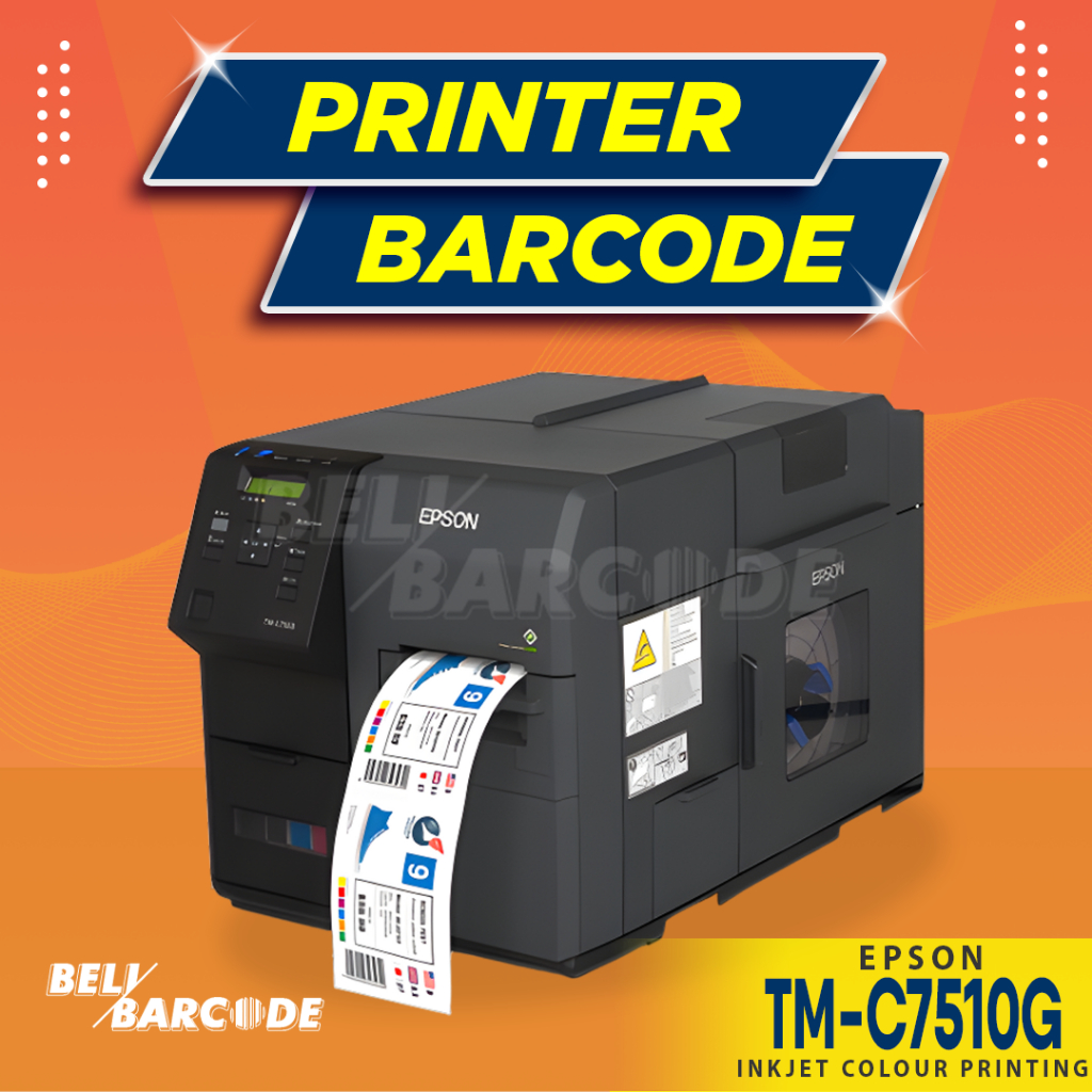 Printer Label Inkjet Color Printing Epson TM-C7510G Cetak CMYK C7510