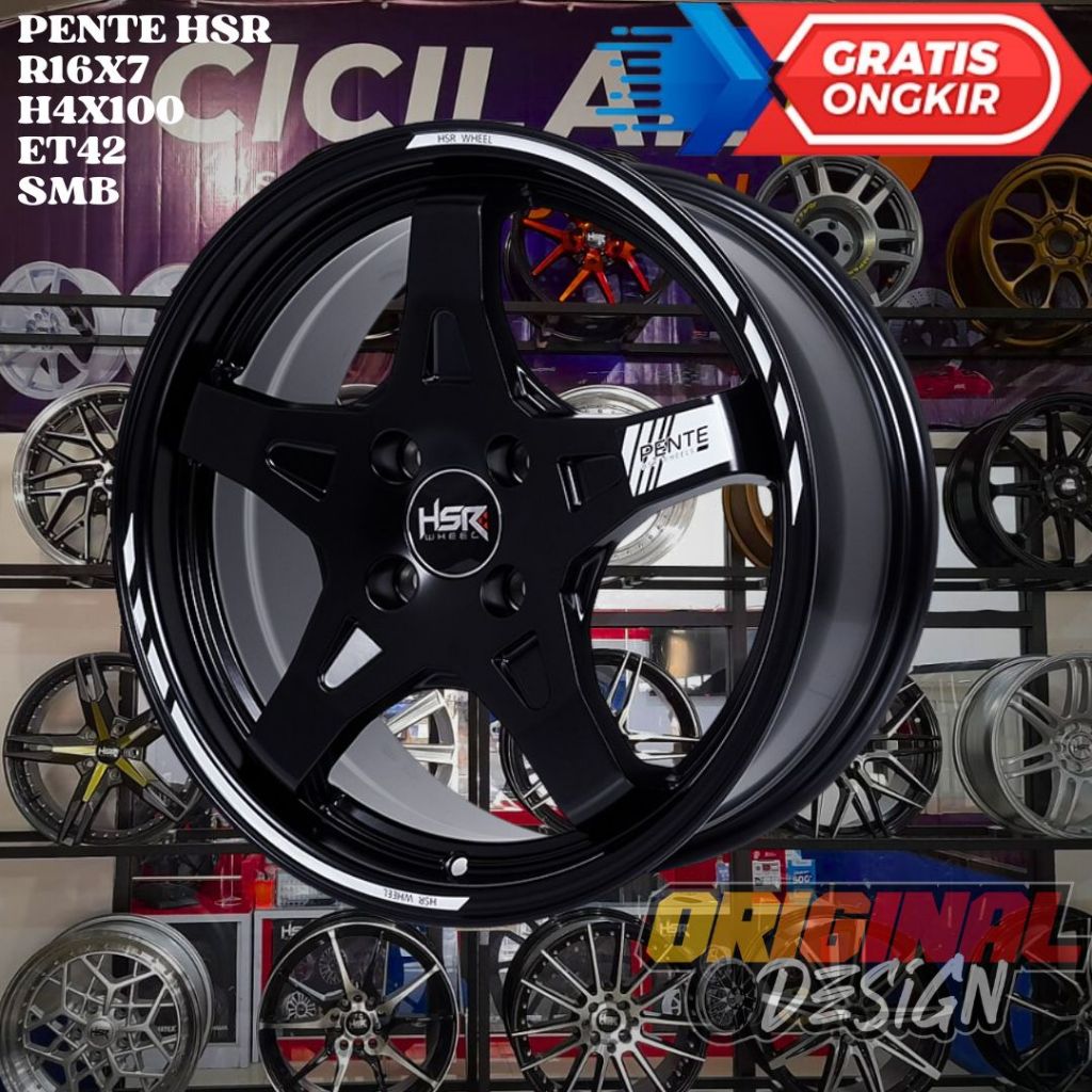 Velg Mobil Ring 16 HSR PENTE R16 JAZZ , YARIS , MAZDA2 , ETIOS , FIESTA