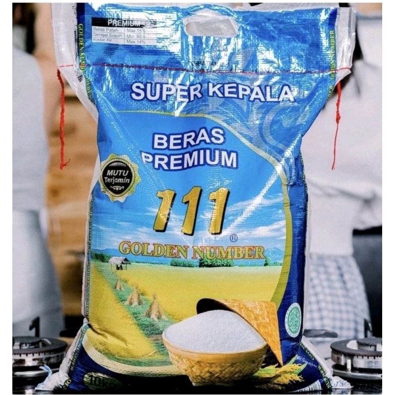 

beras premium 111 golden number 10kg - Biru (Medan Only)
