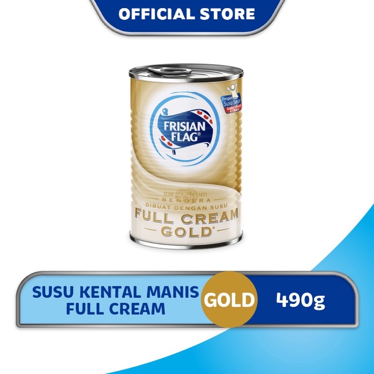 

[♢S96<] Frisian Flag Susu Kental Manis Gold Kaleng 490gr [80]