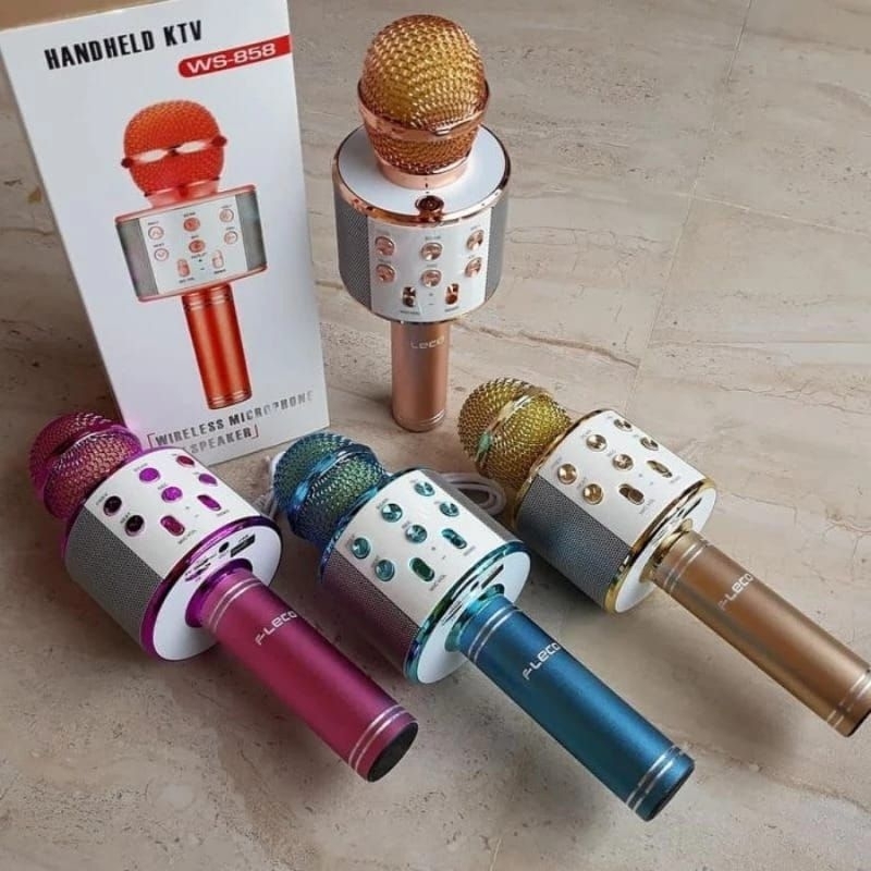 MICROPHONE MIC KARAOKE WS-858 / MIC BLUETOOTH WS 858 + PACK