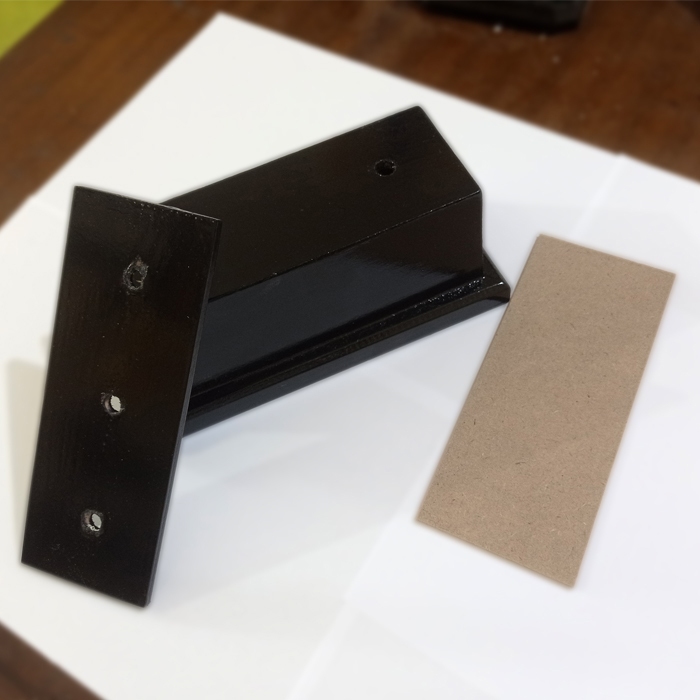 Piala Box Kayu K2M Hitam (4 pcs) Kaki 2 Piala Murah