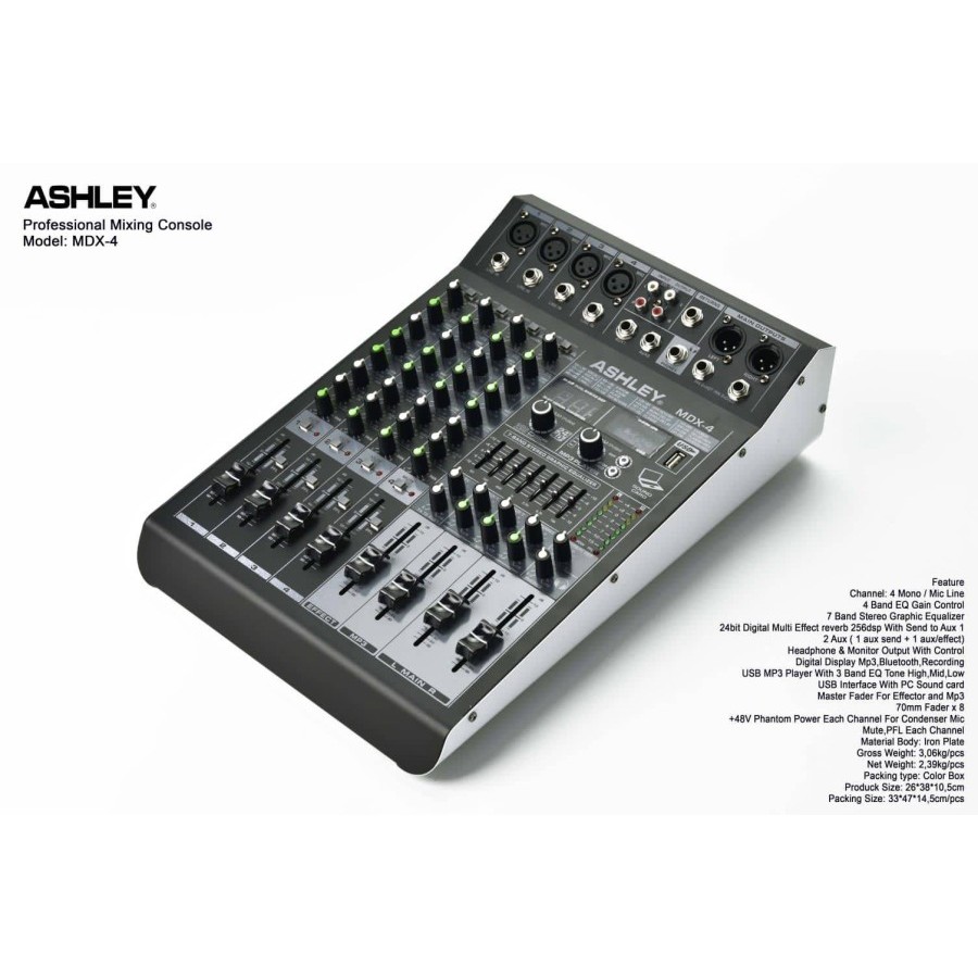 Mixer Ashley MDX4 ORIGINAL MIXER ASHLEY MDX 4 MIXER ASHLEY 4Channel