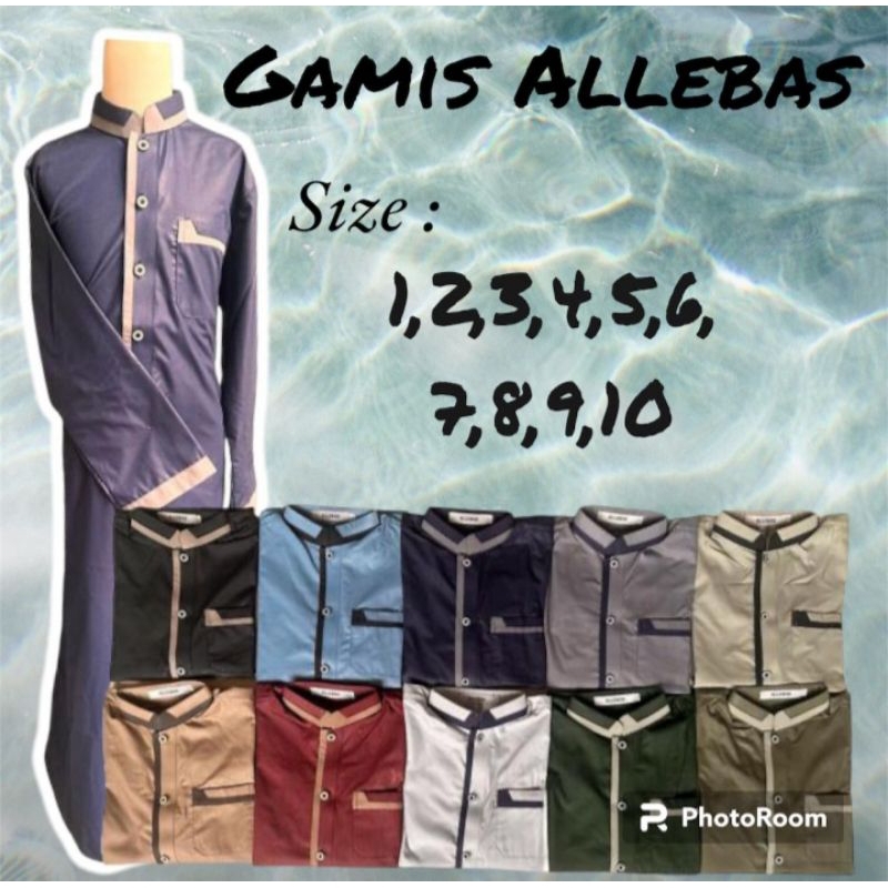 ALLEBAS GAMIS ANAK KANCING BIASA