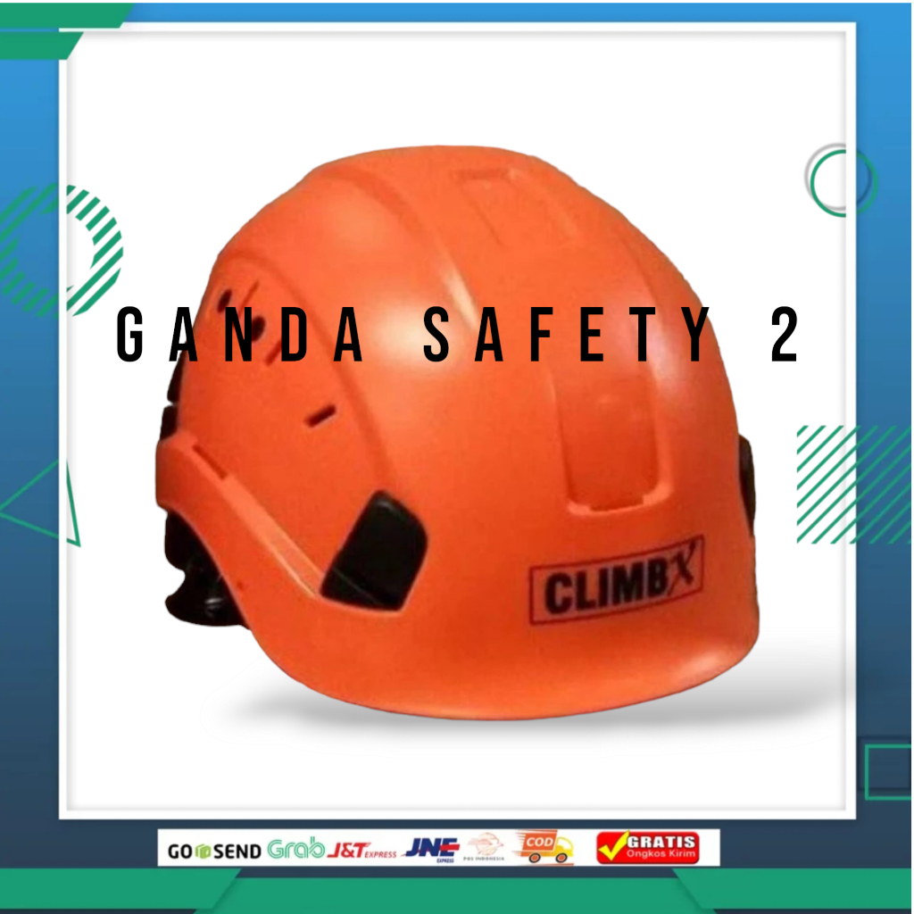 Helm Safety Climbx - Orange Original / Safety Helmet Climbx Original Helm Rescue