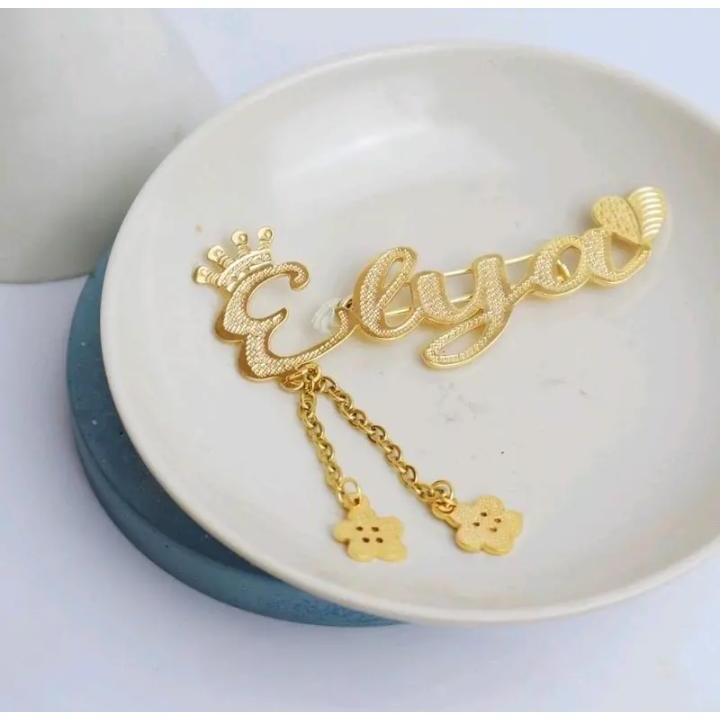 Bros Nama Titanium Lapis Emas