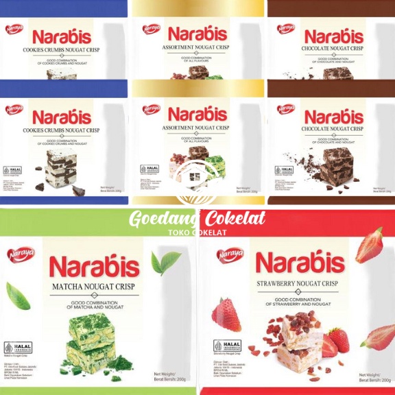 

H4rga T3rmurah Naraya NARABIS Chocolate Strawberry Matcha Cookies Cream Assortment Nougat Crisp 200g [214]